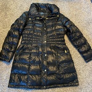 Michael Kohrs XL Black Packable Down Fill Long Jacket